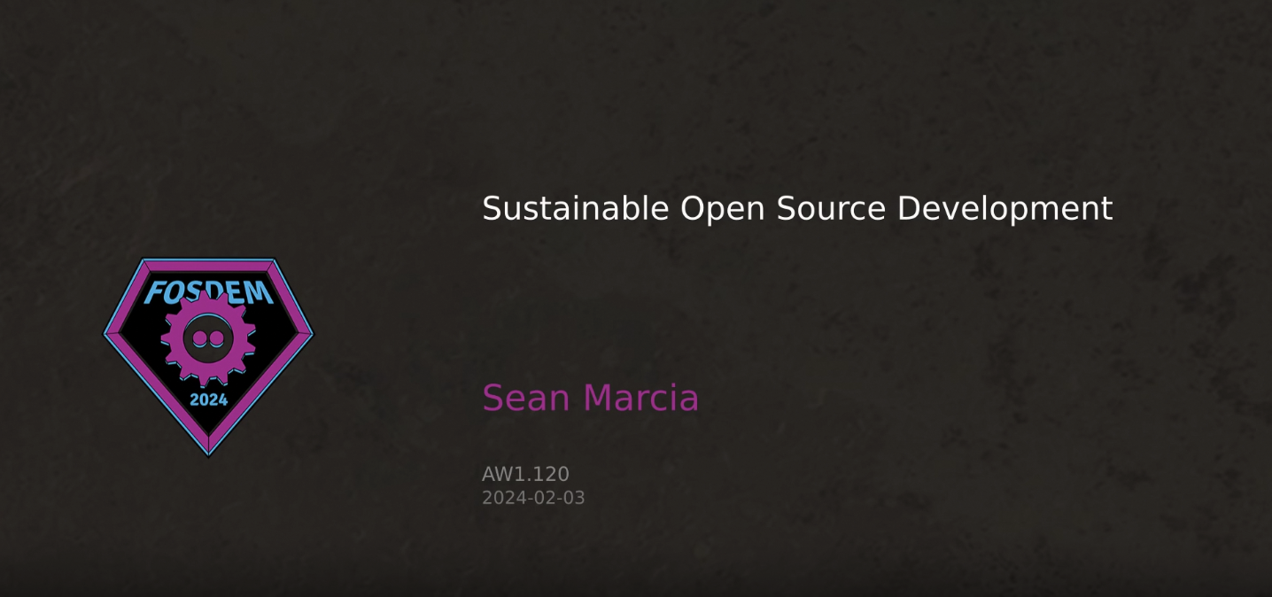 Sustainable Open Source Development
