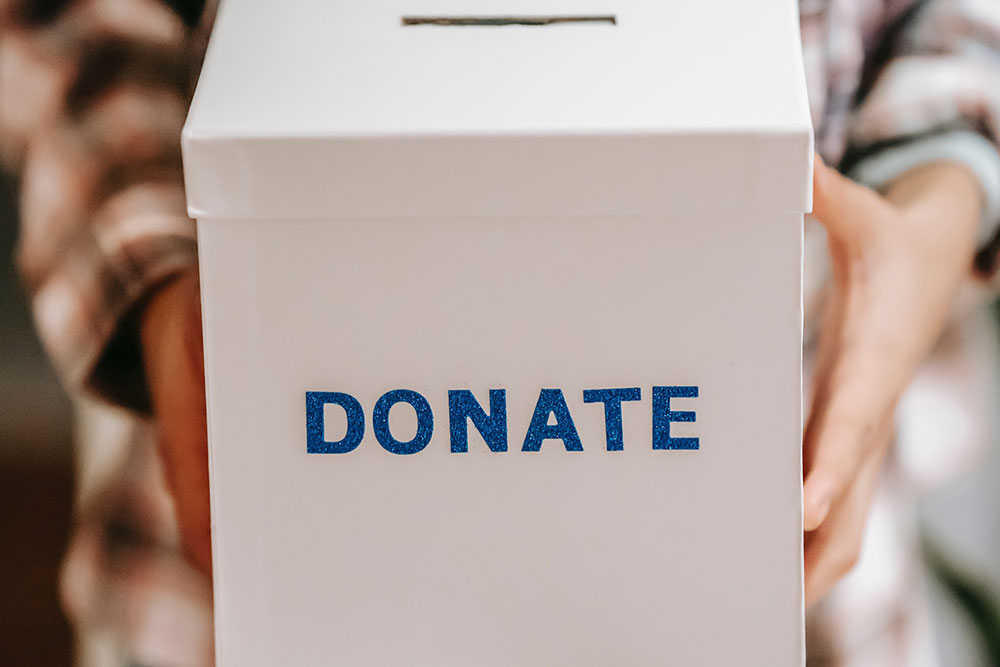 a donation box